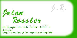 jolan rossler business card